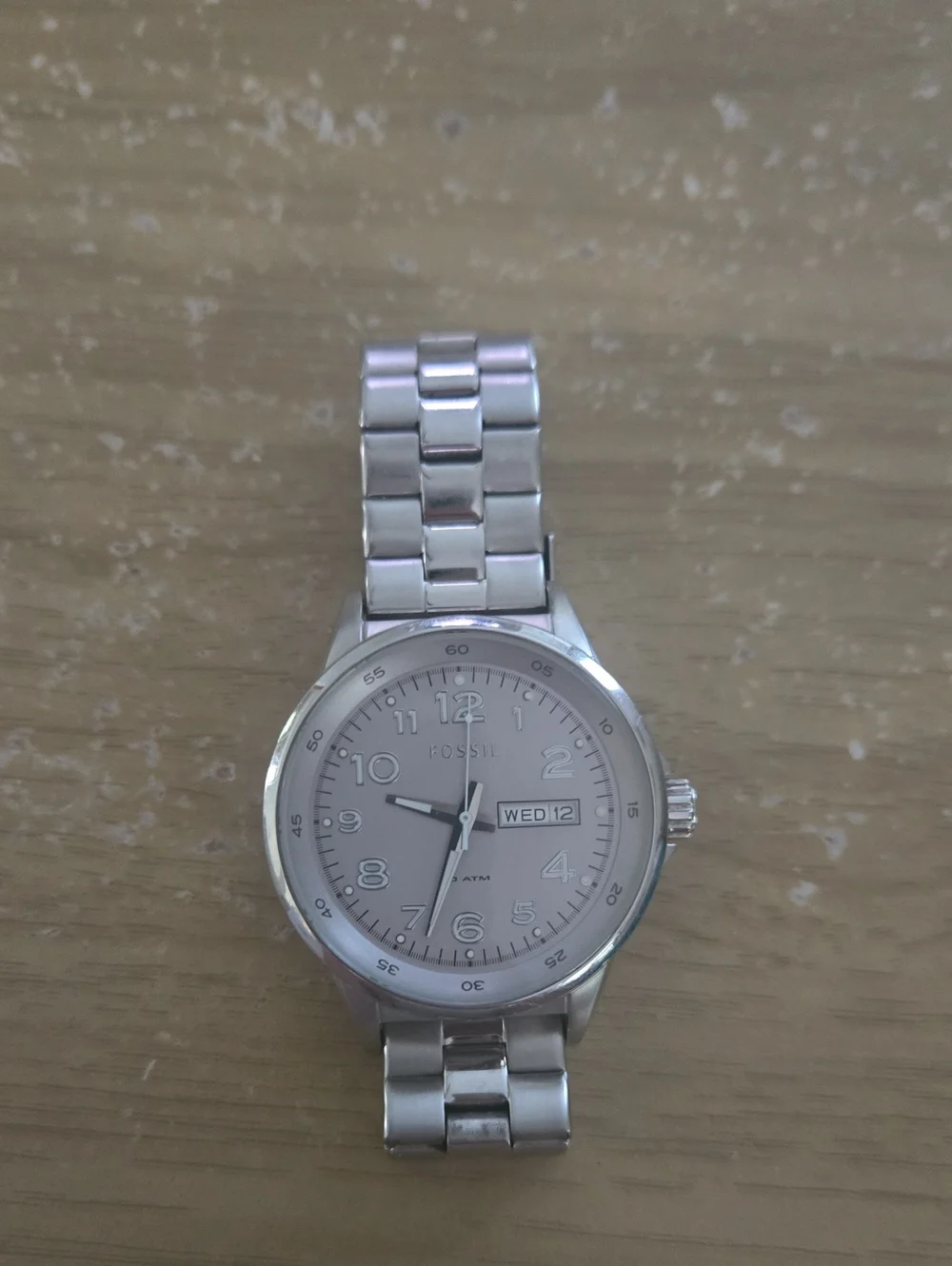 Fossil Silver Stainless Steel Watch - Silver Dial